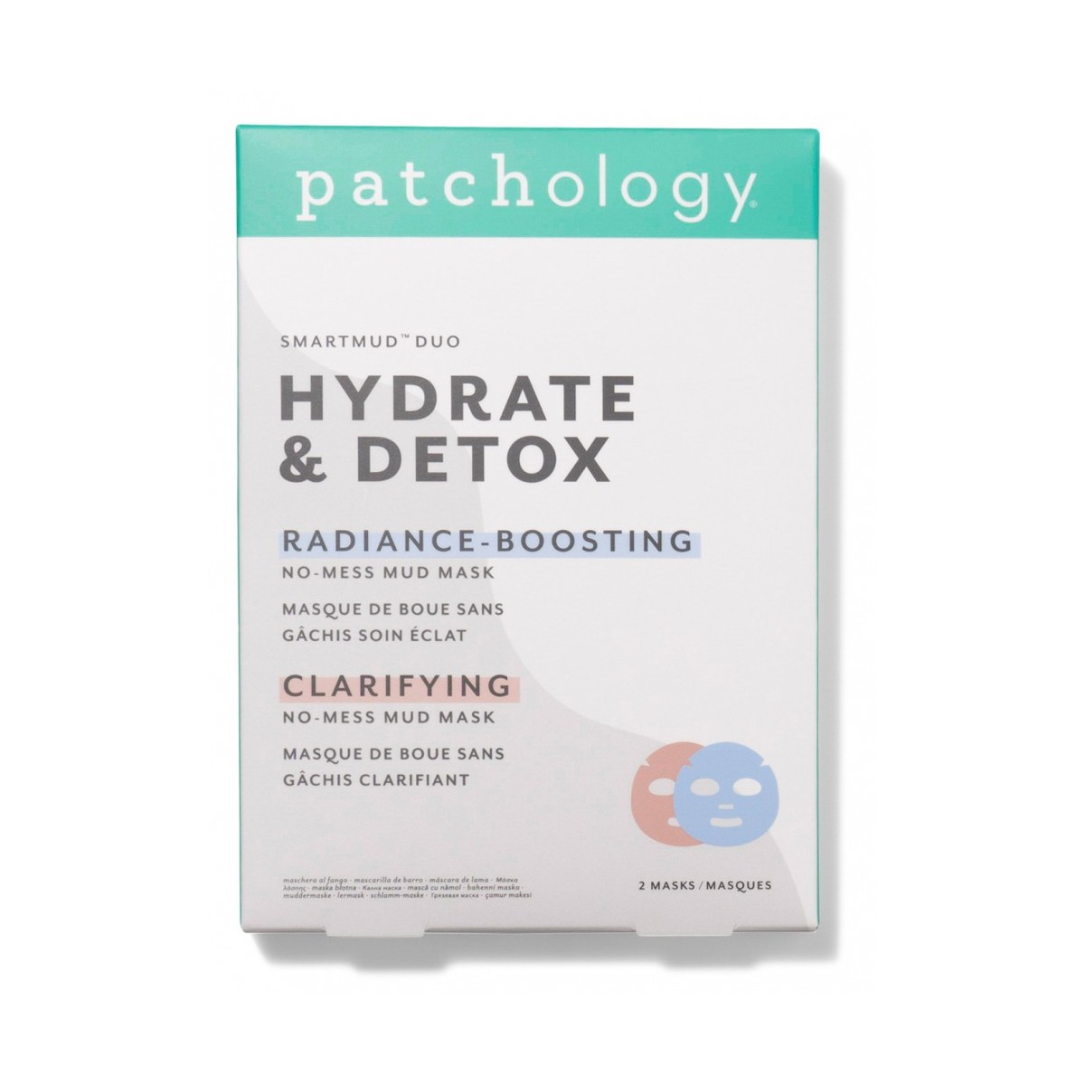 Patchology SmartMud Duo Detox + Hydrate Дуо масок Детокс + Зміцнююча