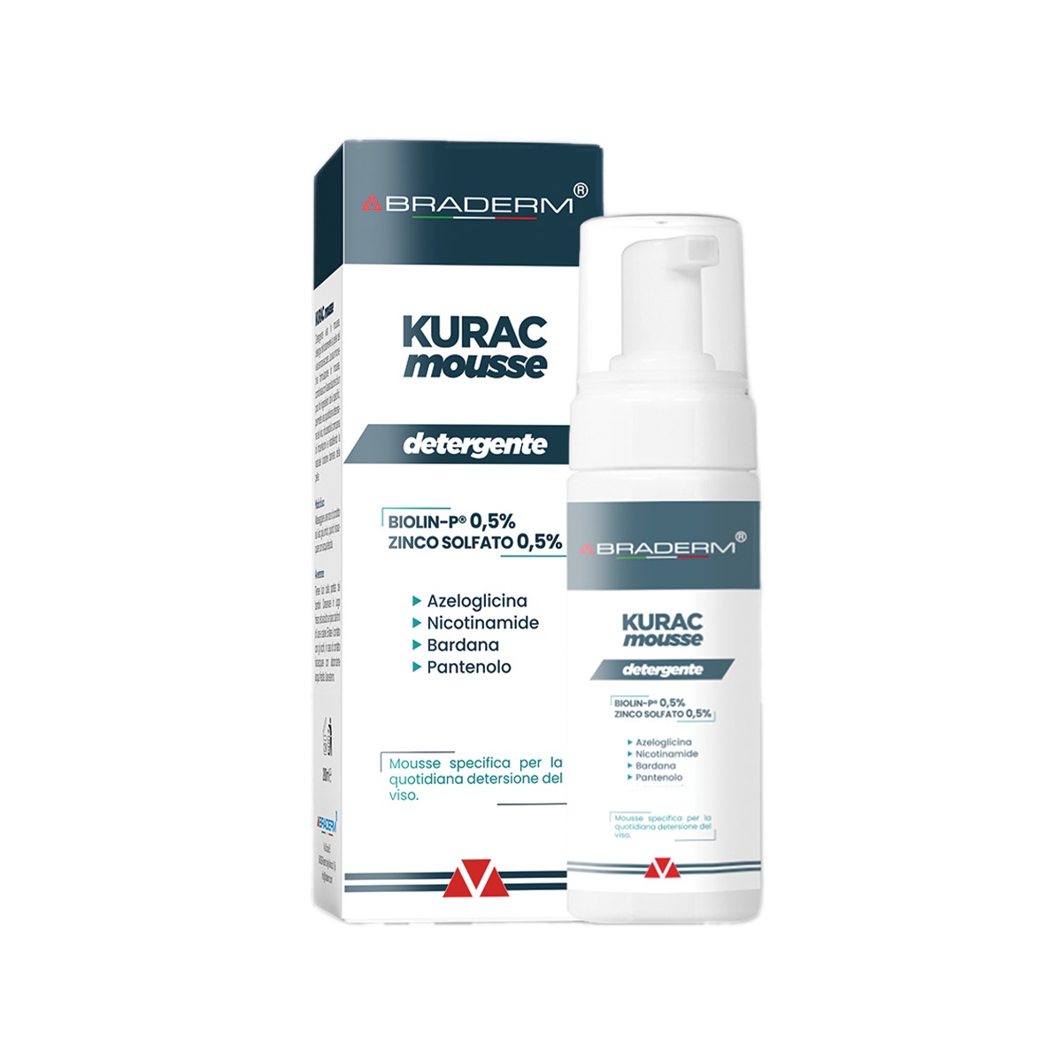 Пінка для вмивання Braderm Kurac Cleansing Mousse
