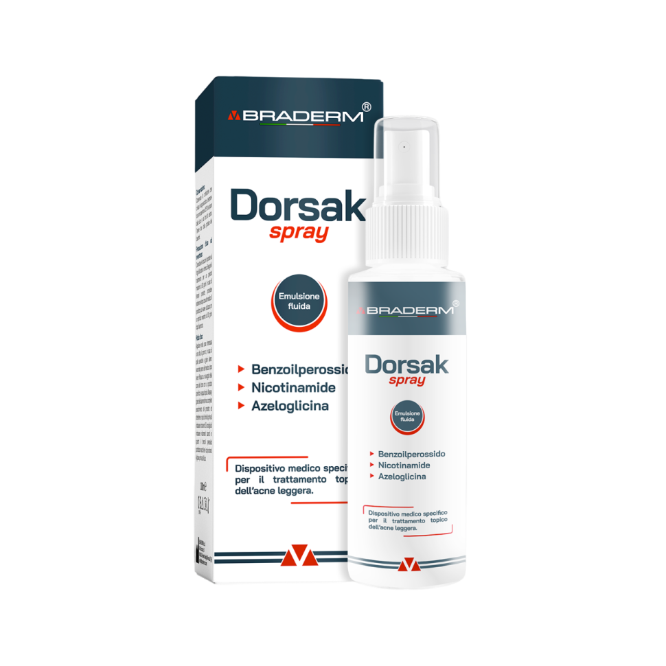 Спрей-концентрат для тіла з бензоїл пероксидом Braderm Dorsak Spray