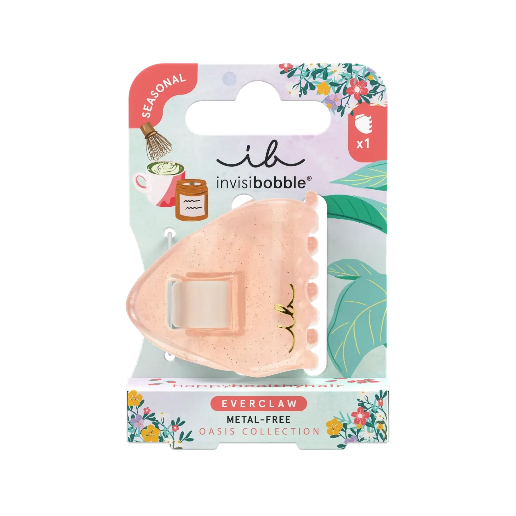Заколка для волосся invisibobble EVERCLAW Mini Oasis Coral Crush