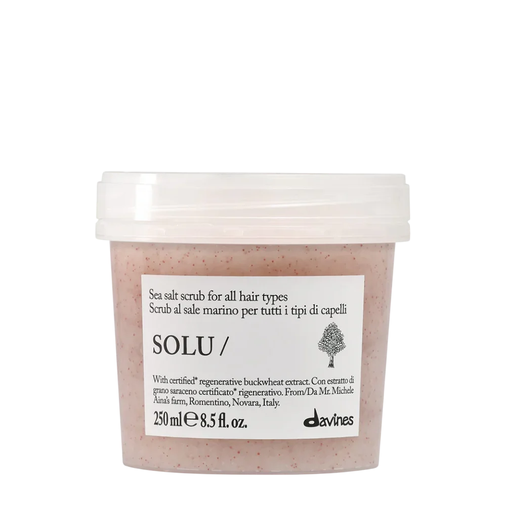 DAVINES Solu Sea Salt Scrub Cleanser New 250ml - Скраб-паста с морской солью