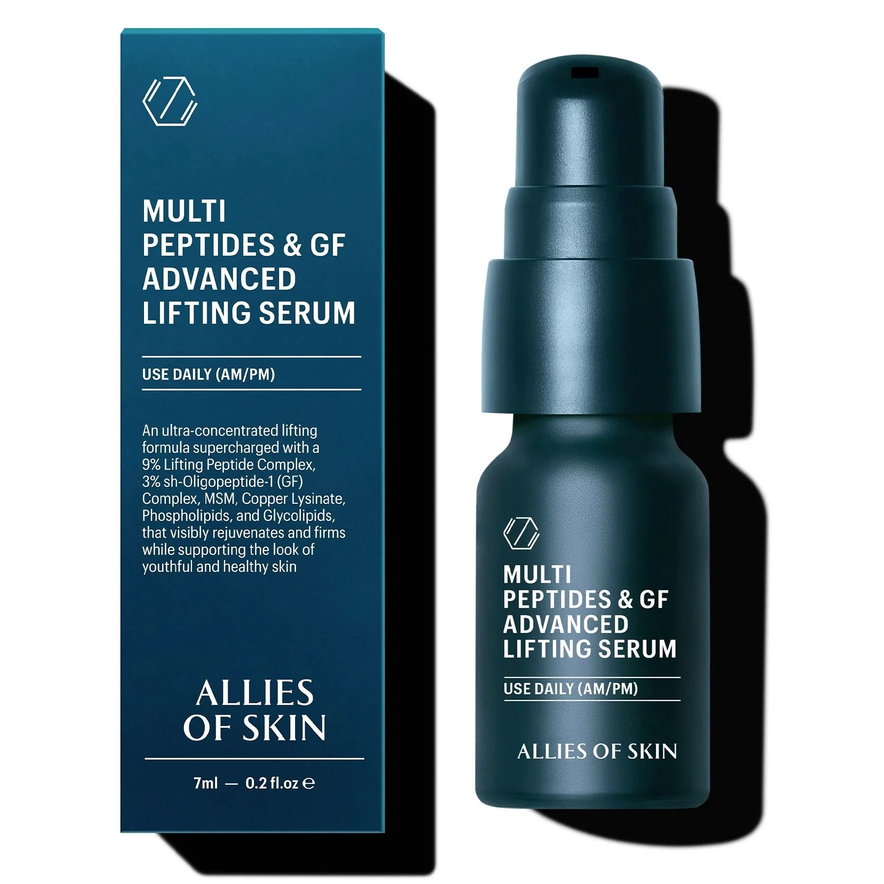Allies of Skin Сироватка мультипептидна з ефектом ліфтингу Multi Peptides & GF Advanced Lifting Serum7мл
